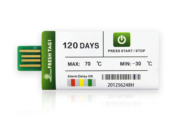 콜드체인 고정밀 일회용 온도 데이터로거 FRESHLIANCE FRESH TAG 1(90일)