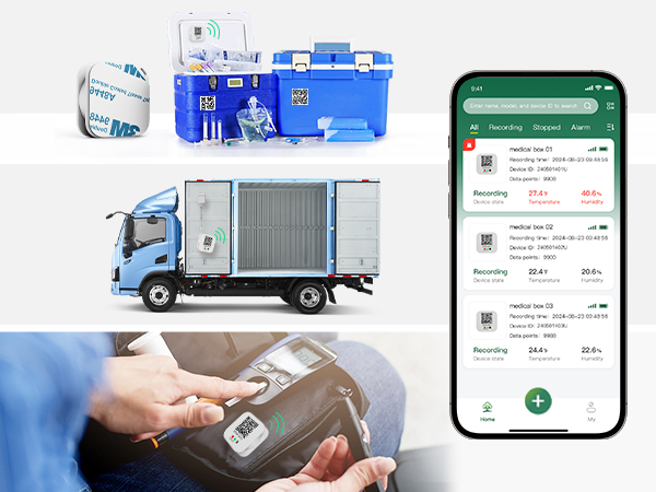 FREHSLIANCE BlueTag T100&TH100 블루투스 온도 및 습도 데이터 로거